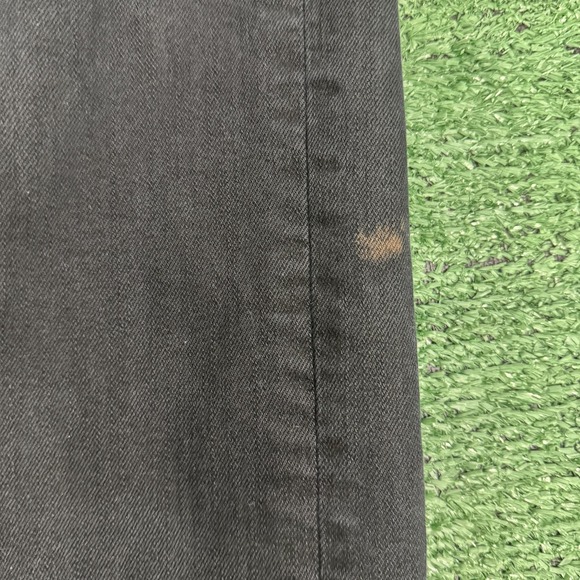 Rock Revival Jeans Mens 36 Black Sheen Straight Embellished Pockets Fleur de Lis - Picture 8 of 9